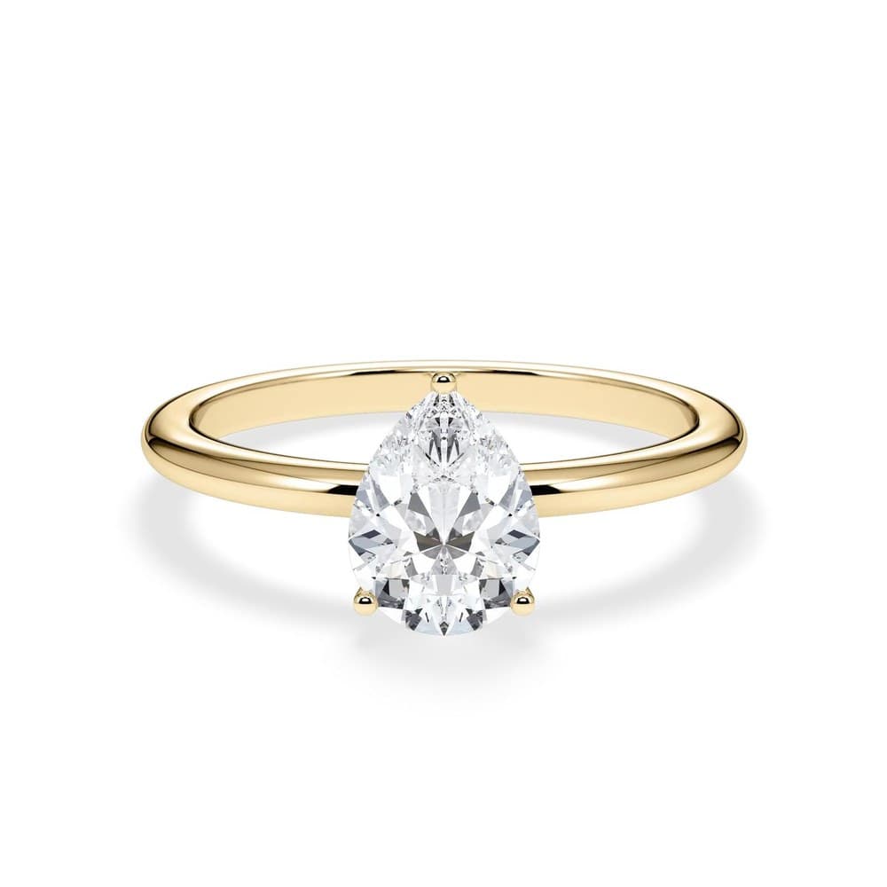 Verlobungsring mit Diamant im Schliff Tropfen