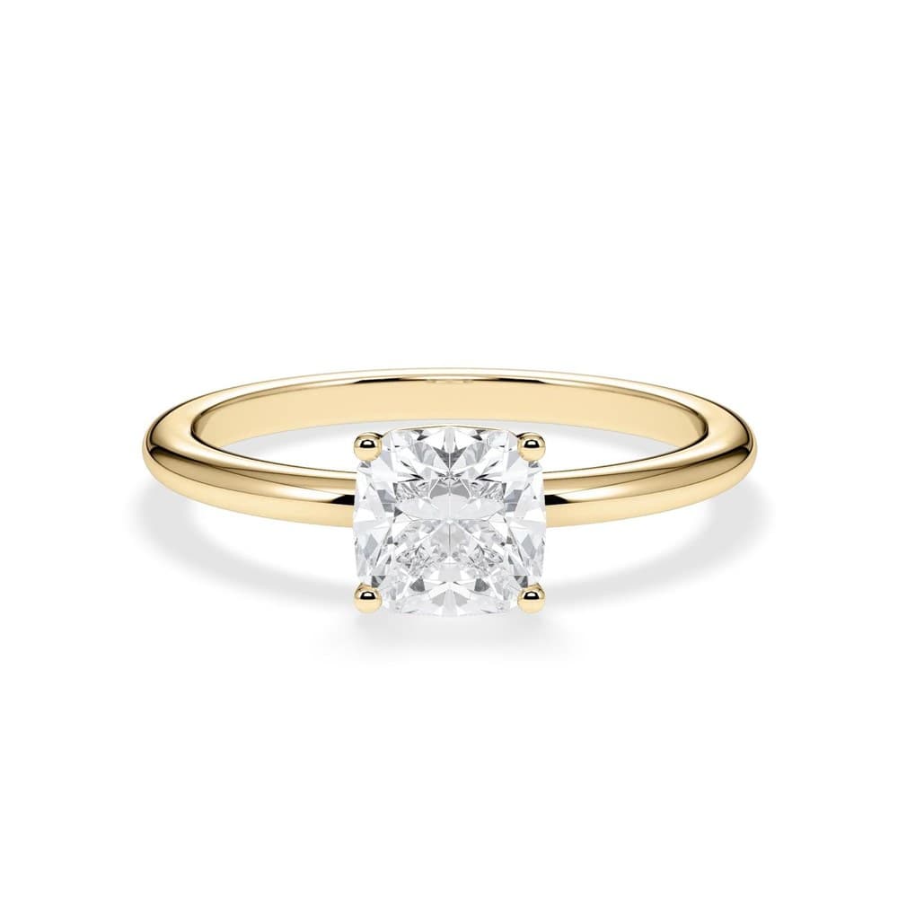 Verlobungsring mit Diamant im Schliff Cushion