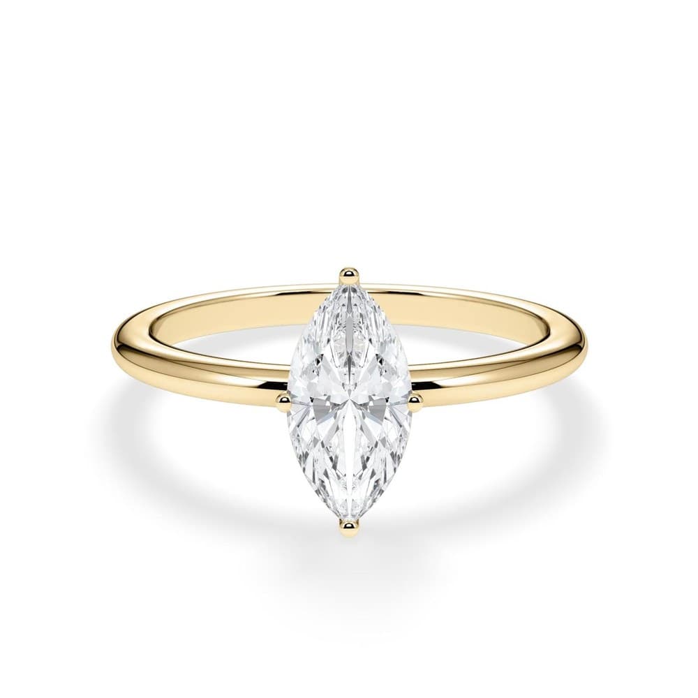 Verlobungsring mit Diamant im Schliff Marquise
